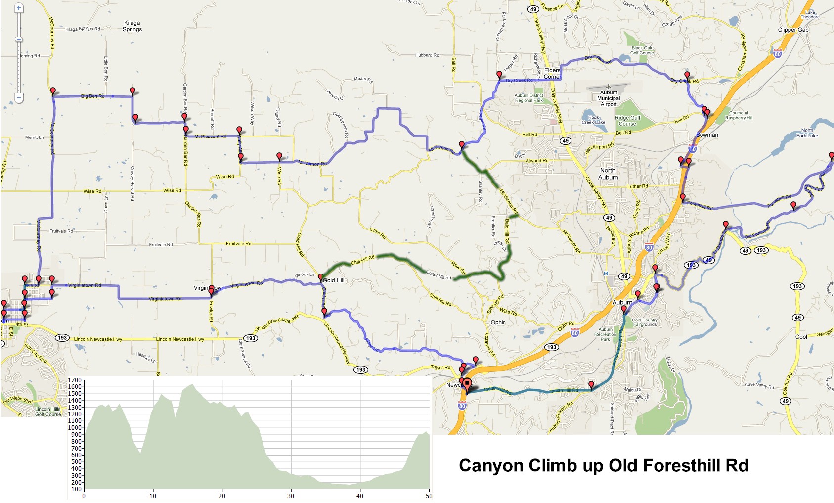 Route | Sierra Foothills Cycling Club